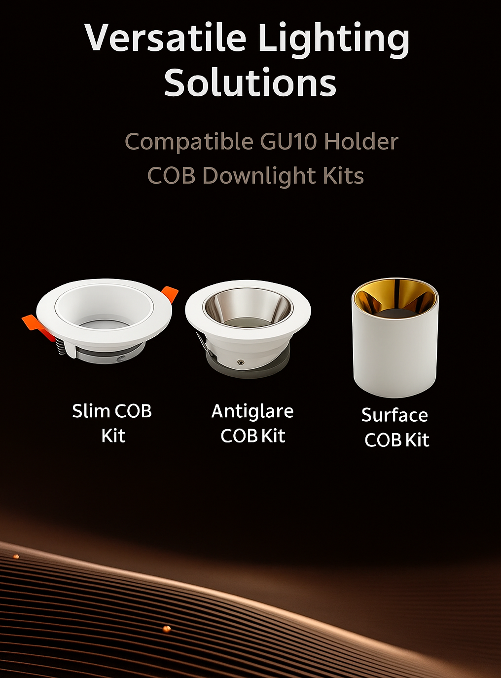 DBGTECH GU10 Holder COB Downlight Kit with GU10 Connector